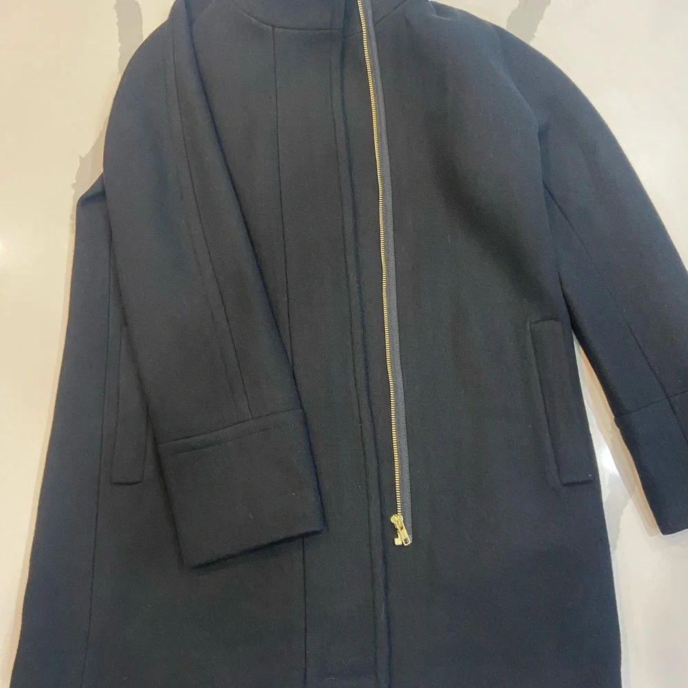 NWT JCrew Black wool blend city coat.  Size 10 sold out. - Picture 6 of 16